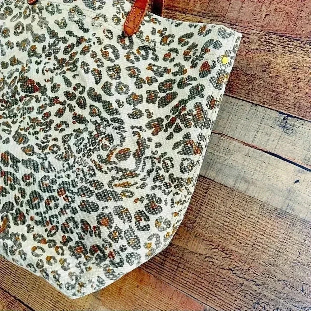 Madewell The Canvas Transport Tote Print Edition Cheetah/Leopard